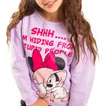 Purple Sweatshirt with “Hiding minnie ” Print ❄💜