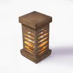 Decorative Wooden Lamp with Warm Light – A Natural Artistic Touch for Any Space