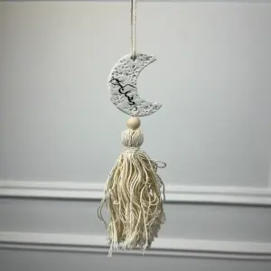 Crescent Calligraphy Hanging Ornament