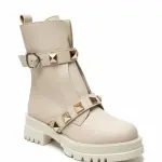 HALF BOOT LEATHER MID HEELS R-603