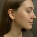 Modern Gold Stainless Steel Earrings - EA-29