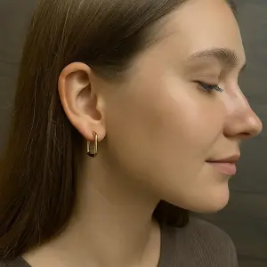 Modern Gold Stainless Steel Earrings - EA-29