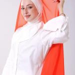 حجاب ذكي برتقالي