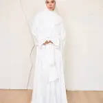 WHITE CREPE DRESSY ISDAL