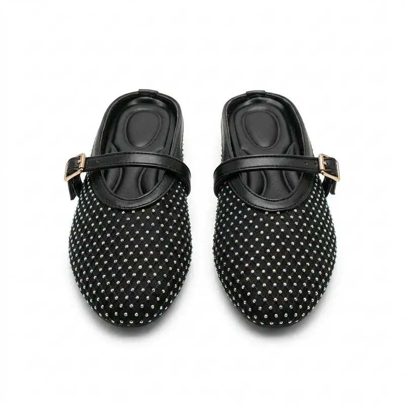 Embellished Mesh Strap Sabot BN-57