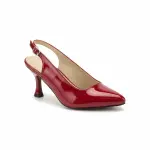 Shiny Step Slingback Heels C-103