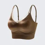 Seamless Satin Camisole Built-in Bra Push Up Plus Size Top