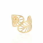 Gold Leaf Design Cuff Bracelet BR-103