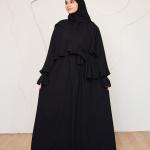 BLACK CREPE DRESSY ISDAL