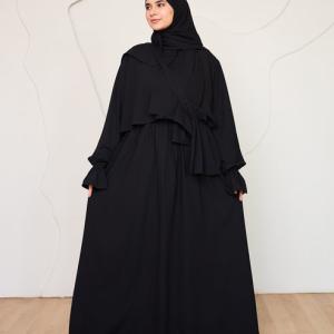 BLACK CREPE DRESSY ISDAL