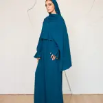 TEAL CREPE DRESSY ISDAL