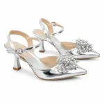 Elegant Heels with Glossy Cherry Detail C-123