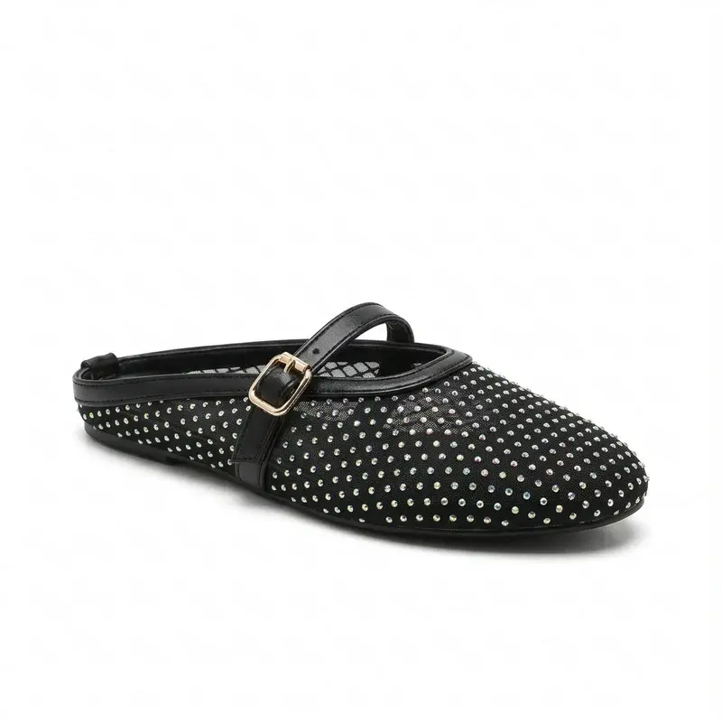 Embellished Mesh Strap Sabot BN-57