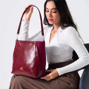 Minimal Shape Shoulder Bag-red
