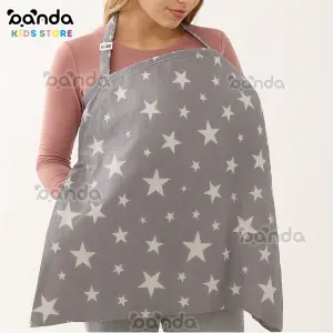 ساتر رضاعة بشبكة وحزام تضييق وتوسيع رصاصي نجوم