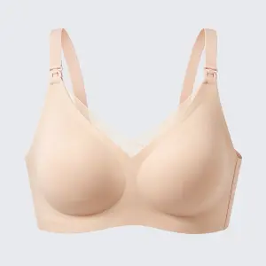Seamless Front Clip Nursing Bra Wirefree Anti-Sagging Maternity Bralette