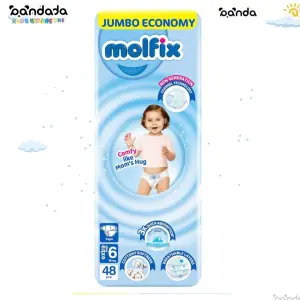 مولفيكس جامبو حفاظ tape مقاس 6 ، 16+ كيلوجرام ، 48 حفاظة