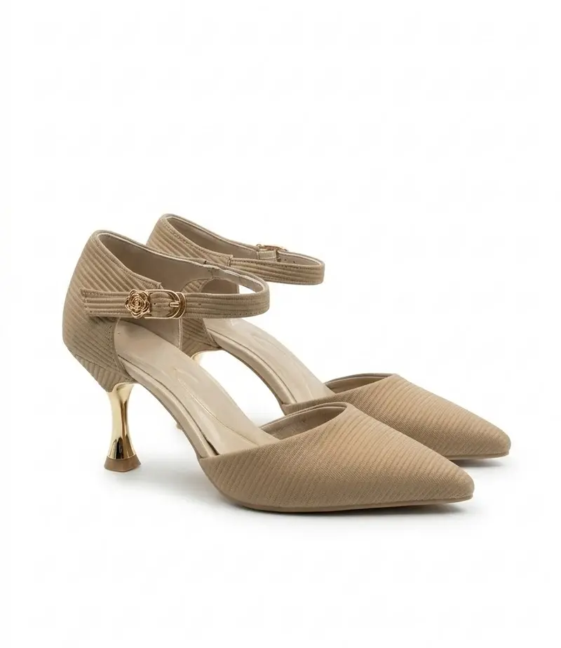 Elegant Rose Buckle Heels C-88
