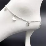خلخال فضه عيار 925 فرى سايز بأشكال فراشات 🦋