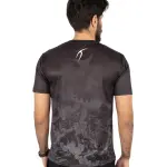 Round Printed Black T-Shirt