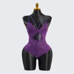 Generous Simple Style Lace Bodysuit