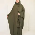 OLIVE GREEN CREPE CLASSIC ISDAL