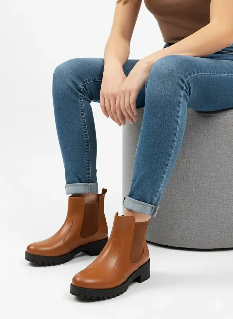 Ankle Boot Leather B-1