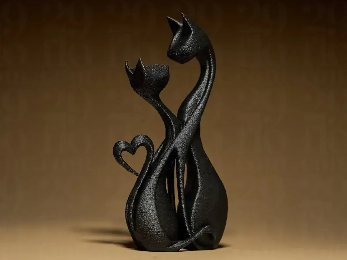 Cat 8 Couple Sculpture