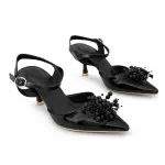 Elegant Heels with Glossy Cherry Detail C-123