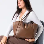 Minimal Turn Closure Bag-light brown