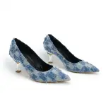 Elegant Checkered Pattern Heels with Luxe Touch C-101