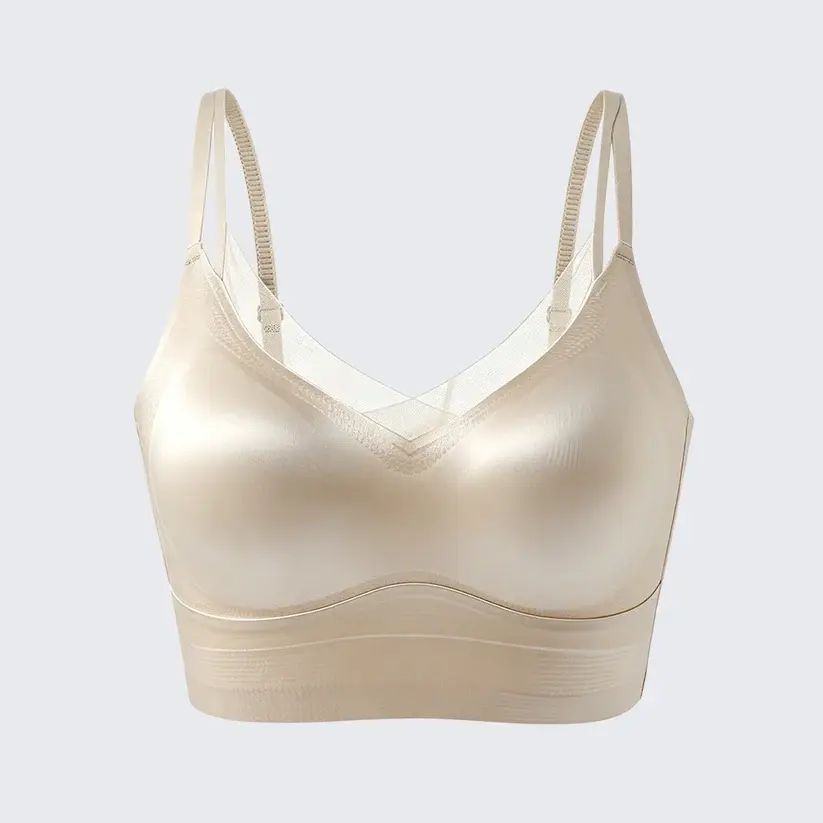 Seamless Satin Camisole Built-in Bra Push Up Plus Size Top