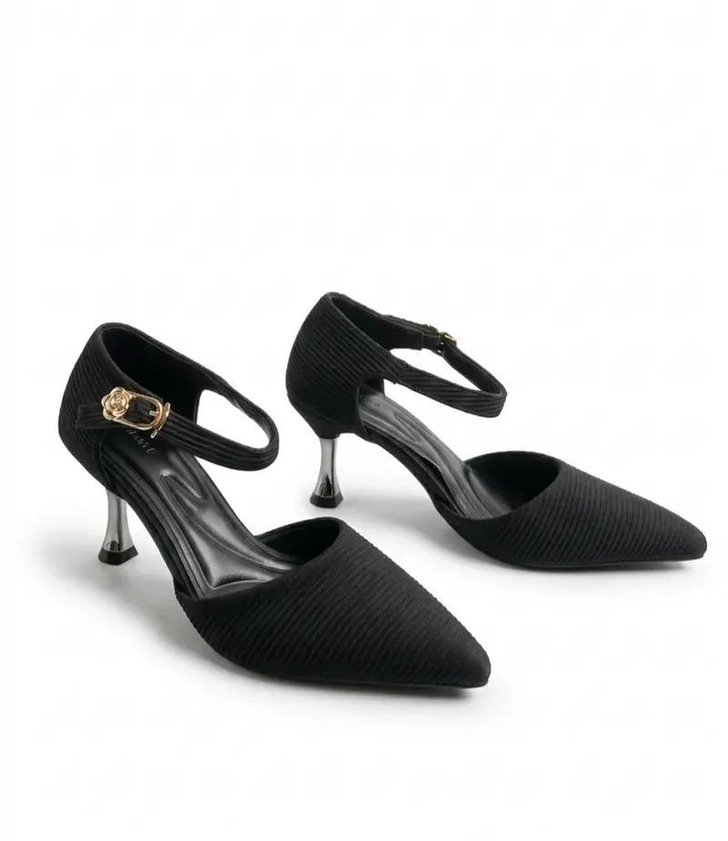 Elegant Rose Buckle Heels C-88