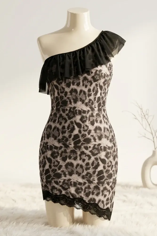 One Shoulder Dress - مايكروفايبر
