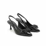 Elegant Heels Adorned with a Sparkling Bow C-77
