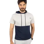 Half Sleeve Light Gray Hoodie