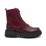 Boots leather with diamonds on the side – B-50