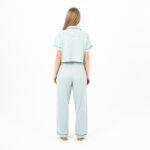 Elegant Buttoned Cotton Pajama Set