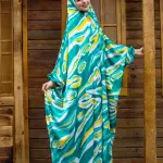 OCEAN BREATH PRINT SATIN MALHAFA ISDAL