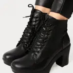 BOOT MID HEELS 5cm LEATHER B-25