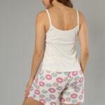 Printed Cotton Tank Top & Hot Shorts Set