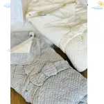 بطانية تريكو بورد مبطنة فرو مع مكان لراس البيبي