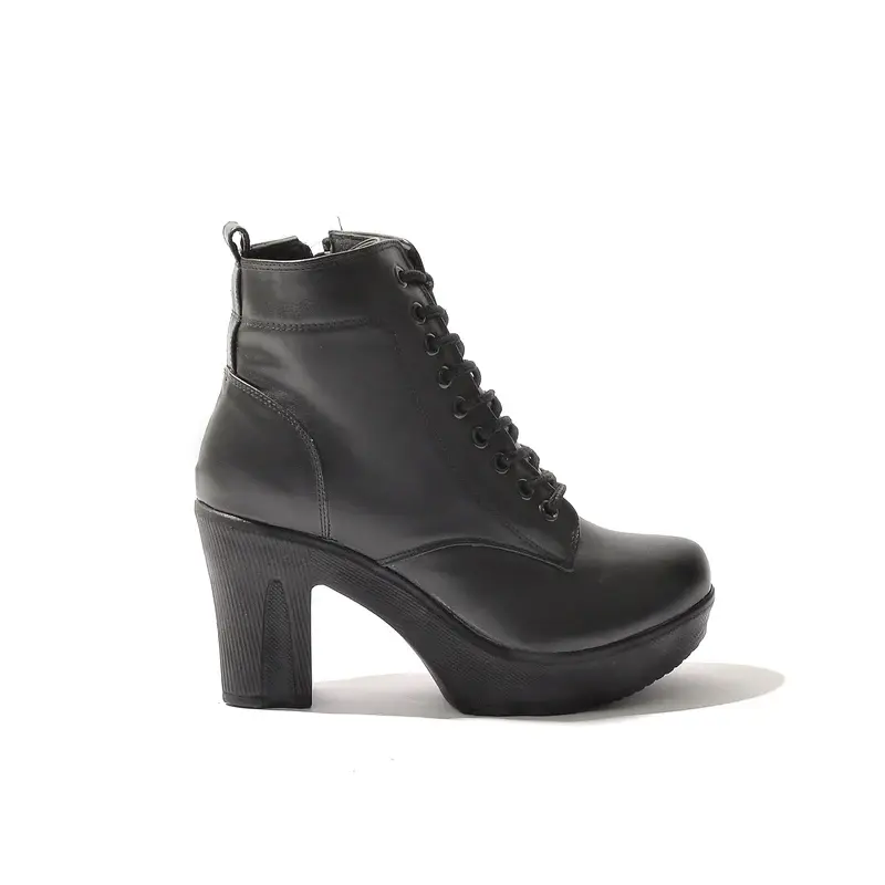 BOOT MID HEELS 5cm LEATHER B-25