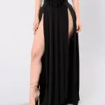 فستان الأسود بفتحتين – كود 35