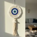 white eye wall decoration