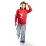 RED Sweatshirt with “ Coffee Girl ” Print 💗👧☕