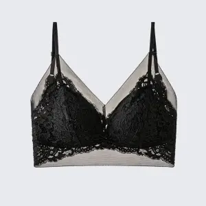 Mesh Lace U Back Camisole Built-in Bra Plus Size Padded Bralette