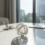 Twisted Glass Knot Sculpture