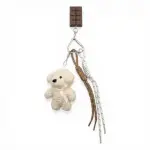 Cute Teddy Bear Keychain with Chocolate Bar Charm MD-1