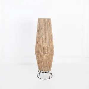 Boho Burlap Floor Lamp